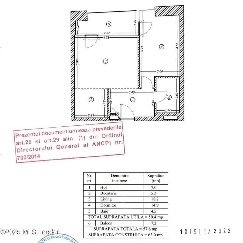 Floreasca, One Verdi Park, apartament 2 camere, 57,6 mp,